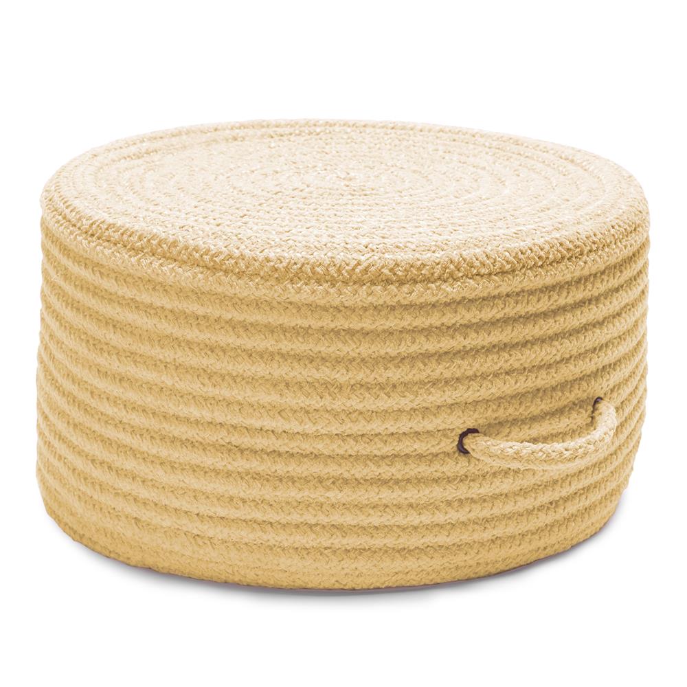 Colonial Mills U833P020X011 Solid Chenille Pouf Pale Banana 20x11
